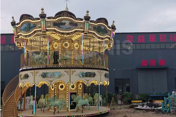 luxury carousel at a small amusement park