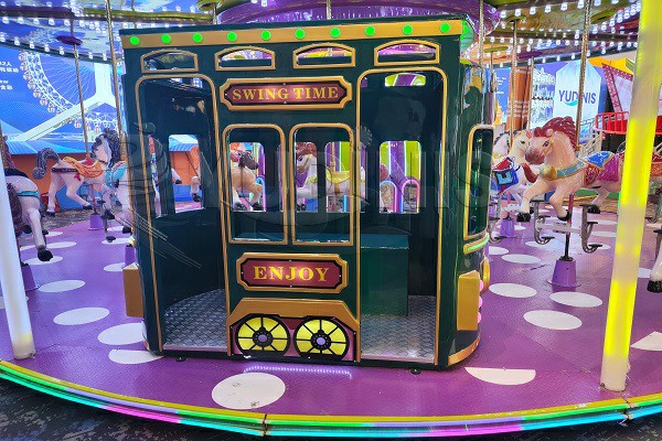 carousel carriages and themed horses